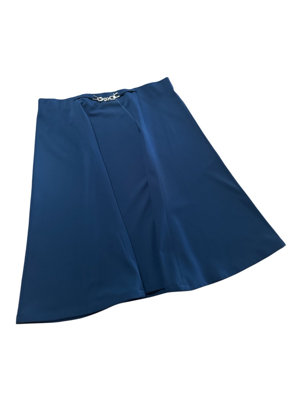 Roz & Ali Navy A-Line Skirt with Silver Waist Detail